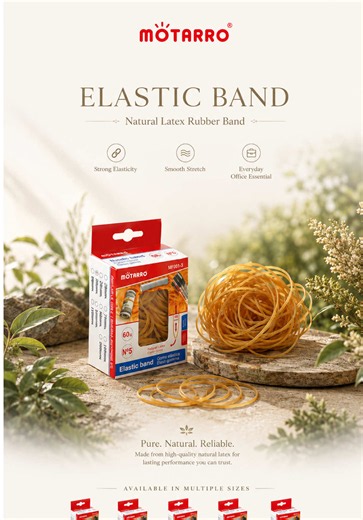 Premium Natural Latex | MOTARRO Elastic Bands, Tear-resistant & Long-lasting#MOTARRO #stationery