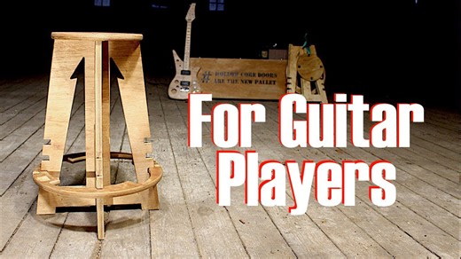 Transform old doors into plywood – create a guitar player stool