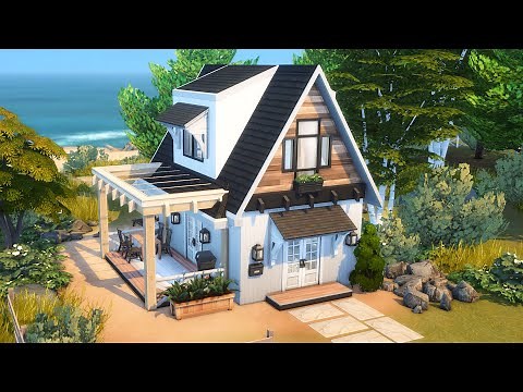 Tiny Modern Farmhouse Loft // The Sims 4 Speed Build