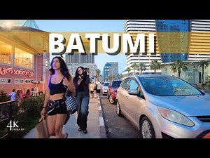 🇬🇪 4K HDR | Evening Walk in Downtown Batumi 2025- Georgia’s most beautiful and modern city