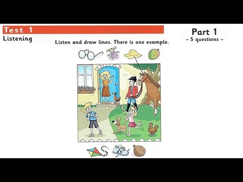 Cambridge Starters 9 - Listening Test 1 (with Answers)