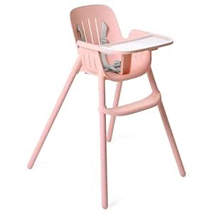 Peg Perego Poke High Chair - Modern and Easy to Clean - from 6 to 36 Months - Rose Madder (Soft Pink)