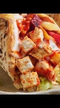 Paneer Shawarma with Whole Wheat Bread |