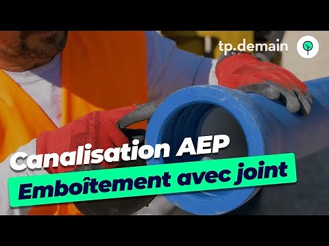 Installation of a cast iron push-fit water supply pipe with joint