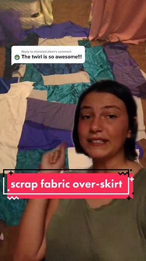 Reply to @etiolated.aiken scrap fabric reuse as overskirt for the hula hoop hoop skirt #DIYfashion #skirt#sewingproject#kraze_estory
