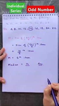 How to Calculate Median | Individual Series | Odd Number #statistics #economics #numericals #cbse