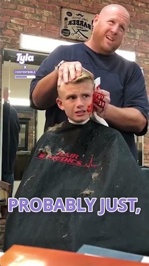 Barber pranks kid into thinking his ear was cut off 💇😳