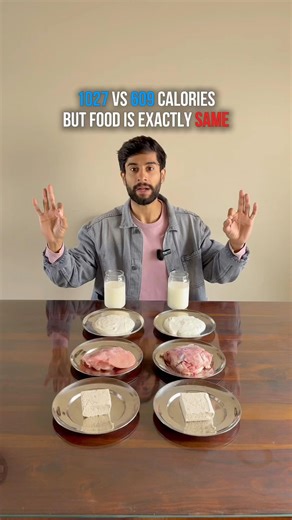 Same food - VERY DIFFERENT CALORIES #fitness #food #calories #nutrition #health