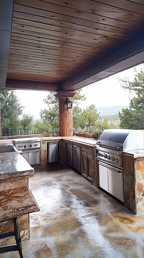 Amazing outdoor kitchen idea 😍 | Log Cabin Living