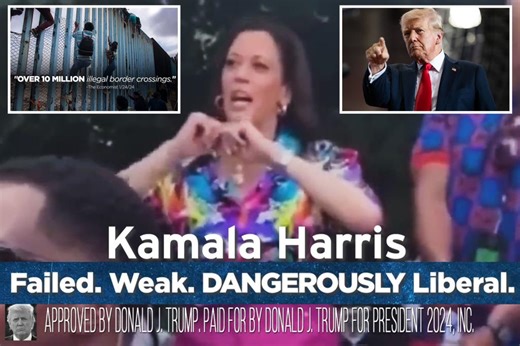 New Trump campaign attack ad rips ‘dangerously liberal’ Kamala Harris over border crisis