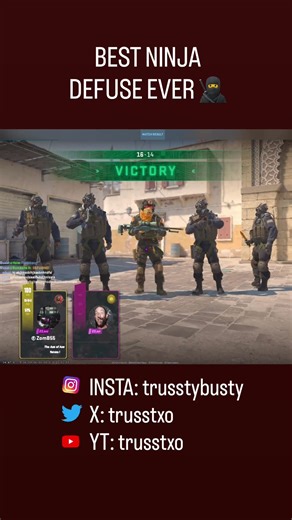 BEST NINJA DEFUSE EVER🥷 #csgo #csgoitems #cs #counterstrike #cs2 #counterstrike2 #cs2clips