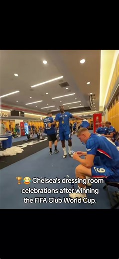 🏆😂 Chelsea's dressing room celebrations after winning the FIFA Club World Cup. #football #chelsea #clubworldcup #premierleague #colepalmer #cfc #footballtiktok #fyp #fieldside #champions #sports