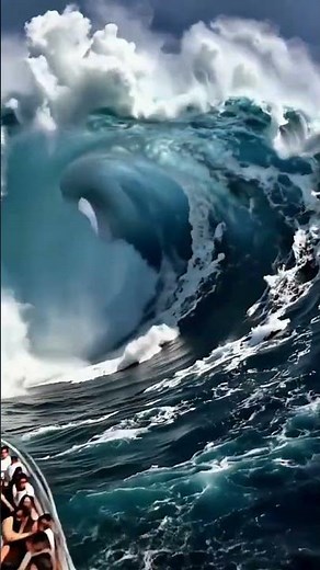 Terrifying Moment: Giant Wave Slams Cruise Ship!