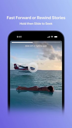 While browsing stories, hold down to pause and then slide left or right to rewind and fast forward videos. #TelegramTips