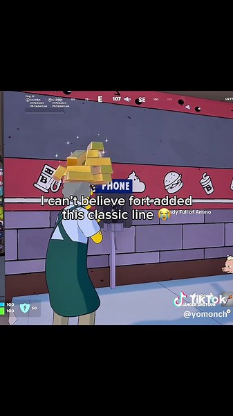 Stewie prank call on Moe Szyslak in Fortnite | #fortnite #thesimpsons #familyguy