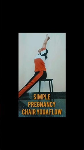 Simple Pregnancy Chair yoga Flow #pregnancyyoga #pregnancyexercise #pregnancycare #chairyoga