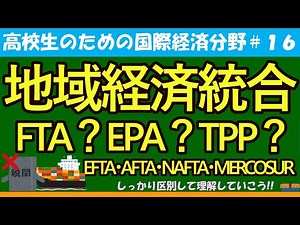 [Politics and Economics for High School Students] Regional Economic Integration #16