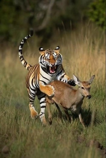 Tiger Hunting Deer in the Wild 🌿🐅 | Nature Clip