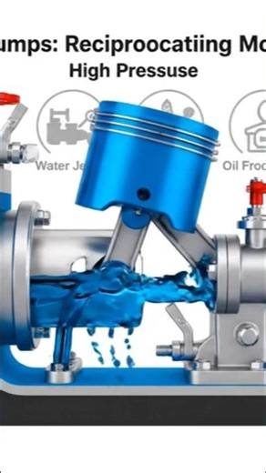 PD Pump Type By Reciprocating Motion #pump #fluidmechanicsandhydraulicmachines