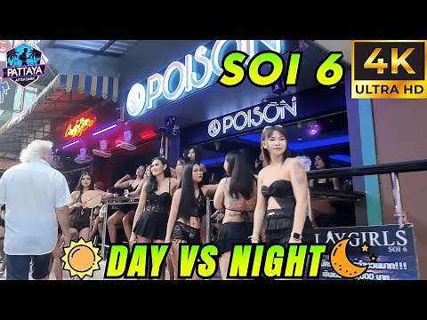 4K POV ● What Happens In SOI 6 In The Afternoon? | Day vs Night Pattaya Soi 6 Beach Walking