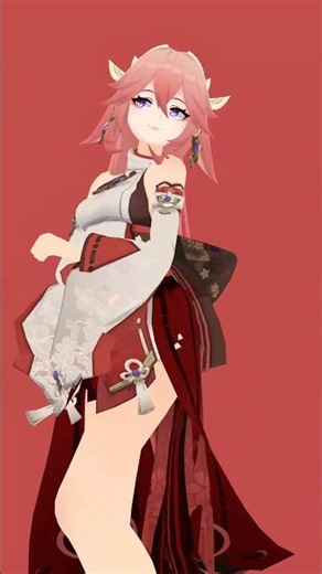 Yae Miko Low Cortisol Funk #genshinimpact #genshinimpactmmd #mmd #animation #yaemiko