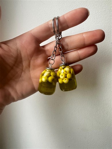 Mini Preserved Apple Jar Keychain – Handmade Sweet Food Charm - Etsy