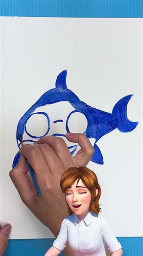 Let’s Paint Baby Shark! 🦈🎨 Sing & Create with JJ #Shorts #CoComelon