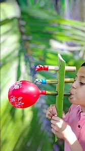Palm Tree Creation with Three Colourful Balloons #diy #craft