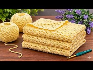 👉 Super Easy Crochet Pattern for Beginners! 😍 Fast & Beautiful Stitch for Baby Blanket, Bag & Scarf