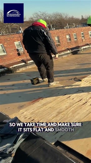 Flat roof installation process - #roofing #construction #home #nyc