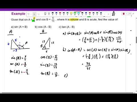 Compound and double angle formulae