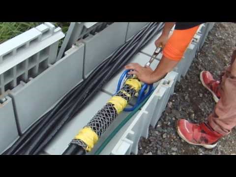 パワーボールによる高圧ケーブル布設