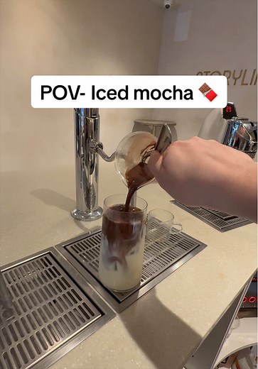 POV: Making a Delicious Iced Mocha 🍫 | Coffee ASMR