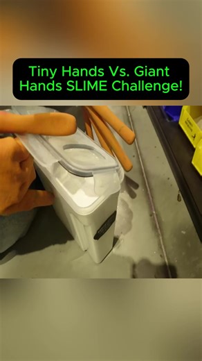 Fun Slime Challenge with Tiny and Giant Hands