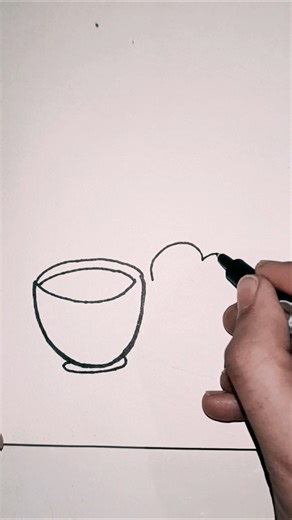 easy cup drawing #creative #drawing #tutorial #tiktok #youtubeshorts #ytshorts #art #artscraft #yt