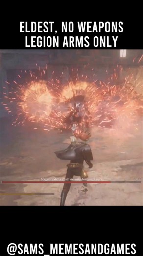 Facing the Eldest of the Black Rabbit Brotherhood Using Only Legion Arms