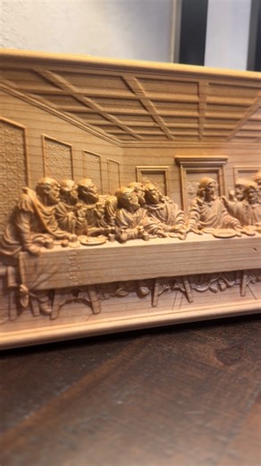 The last supper 🙏. The one and only… #cnc #onefinity #wood #rusticdecor