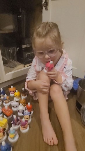 Cleaned out a kitchen cabinet today and y’all… I found no less than 100 juice character tops. ONE. HUNDRED. I held one up and asked my toddler if we could toss it, and she clutched her chest like I’d threatened to sell her to the county fair. ‘MAMA, NOT THAT ONE! That’s my FAVORITE!’ Baby girl… it’s a sticky pirate with a crooked eyeball. Bless it. So anyway, apparently we’re keepin’ every last one because in this house, nothing gets thrown away unless she’s 18 and signs the release form. 🤦‍♀️�