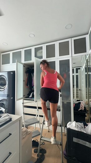 115K views · 2.2K reactions | Checking the primary closet off the list one detail at a time..doors adjusted and cabinet handles in!  And for those wondering: the stairs, gym, and workshop haven’t magically finished themselves.  It’s just me here, moving project by project. Real-time progress is the only kind I’ve got! #disastertodreamhome | EastCoastFloridaDIY | Facebook