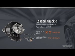 Toyota Camry Wheel Bearing and Hub Assembly Installation Video by Dorman Products