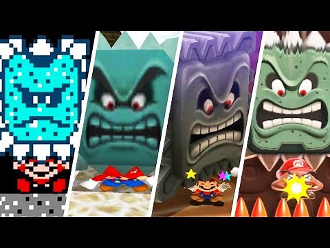Evolution of Mario Getting Crushed by Thwomps (1988-2023)