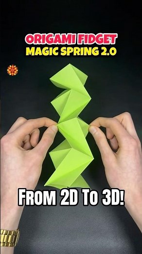 Origami Easy Paper Fidget Toys Magic Spring Action Tutorial #papertoy #origami #origamicraft #shorts