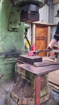 Forging a hammer under a bigger hammer! #anvil #forging #blacksmithing #blacksmith #hotforged