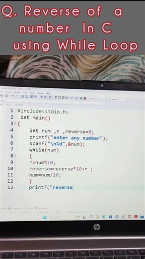 Using While Loop. For BCA Students. #bcastudents #coding #viral . Important for 1st semester
