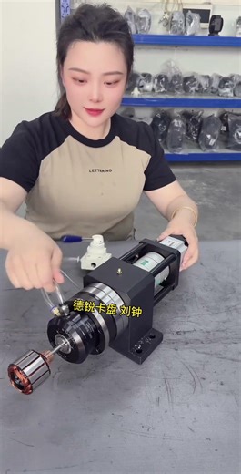 Mini air collet chuck for Grinding machine. Pneumatic chuck with high precision.