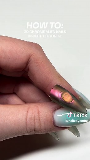 HOW TO: 3D CHROME ALIEN NAILS | IN-DEPTH TUTORIAL