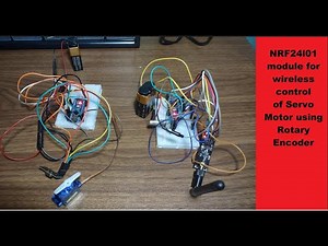 NRF24l01 module for Remote Control of Servo Motor using Rotary Encoder