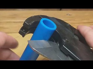 Cutting PEX with Husky Pipe Cutter
