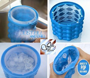 💖💖 This Portable Magical Ice Cube Maker Can Holds up to 120 ice cubes with unique double chamber design. 💖💖 👉Material: SILICONE RUBBER. 👉 It Saves a lot of space in your freezer which keeps your cubes fresh and odor free with air tight lid. 👉 It can chills bottled beverages quickly in centre Chamber. 👉Interested Buyers are Requested to Inbox us for details. 🎉All our Products are Original & Authentic. Buy Authentic products from - 💞Style Icon💞 | Style Icon