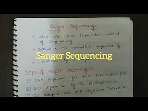 Sanger Sequencing II Chain termination method of Sequencing